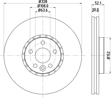 HELLA PAGID 8DD 355 116-182 - Bremžu diski adetalas.lv