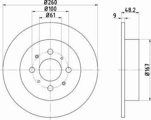 HELLA PAGID 8DD 355 110-341 - Bremžu diski adetalas.lv