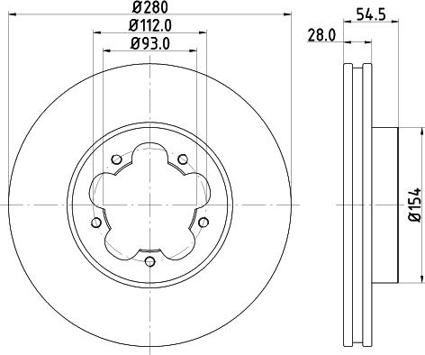 HELLA PAGID 8DD 355 113-261 - Bremžu diski adetalas.lv