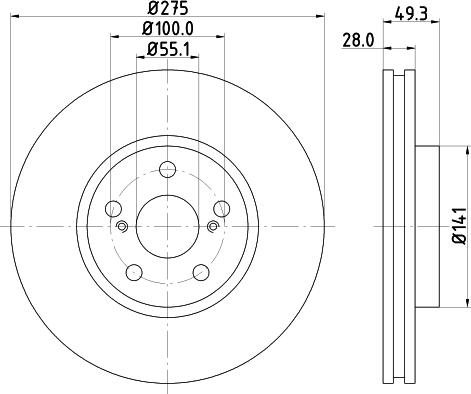 HELLA PAGID 8DD 355 112-331 - Bremžu diski adetalas.lv