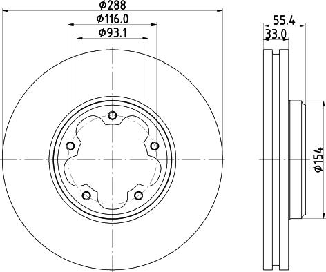 HELLA PAGID 8DD355133161 - Bremžu diski adetalas.lv