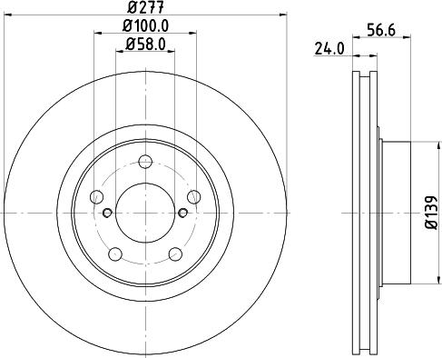 HELLA PAGID 8DD 355 129-421 - Bremžu diski adetalas.lv