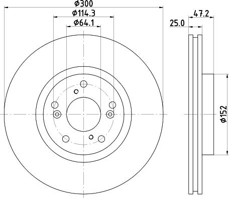 HELLA PAGID 8DD 355 125-101 - Bremžu diski adetalas.lv