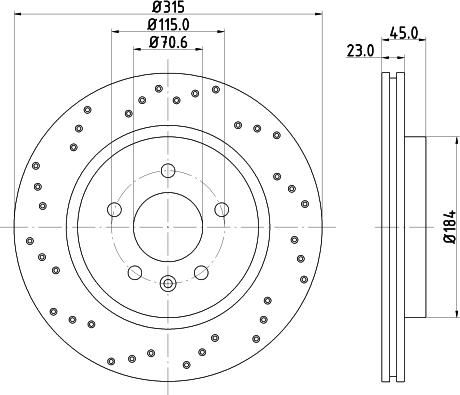 HELLA PAGID 8DD 355 126-391 - Bremžu diski adetalas.lv