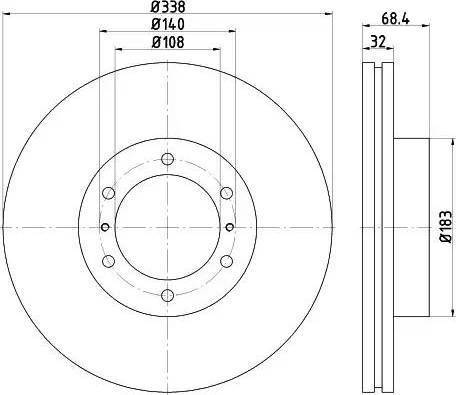 HELLA PAGID 8DD 355 116-891 - Bremžu diski adetalas.lv