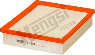 Hengst Filter E686L - Gaisa filtrs adetalas.lv