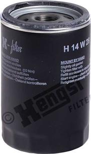 Hengst Filter H14W26 - Eļļas filtrs adetalas.lv