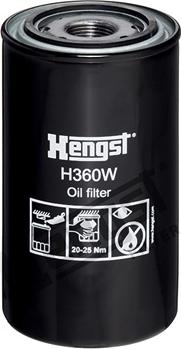 Hengst Filter H360W - Eļļas filtrs adetalas.lv