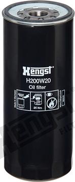 Hengst Filter H200W20 - Eļļas filtrs adetalas.lv