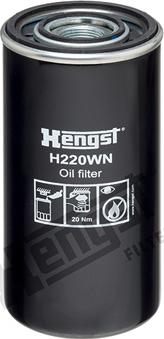 Hengst Filter H220WN - Eļļas filtrs adetalas.lv