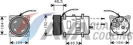 HIGHWAY AUTOMOTIVE 45057004 - Kompresors, Gaisa kond. sistēma adetalas.lv