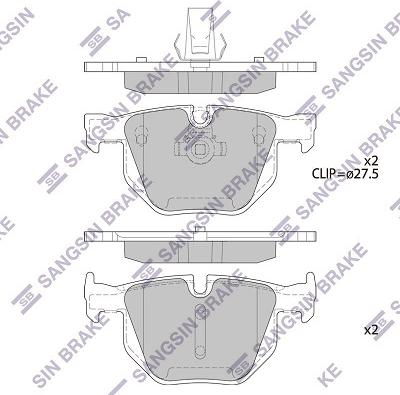 Hi-Q SP2158 - Bremžu uzliku kompl., Disku bremzes adetalas.lv