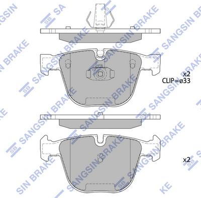 Hi-Q SP2164 - Bremžu uzliku kompl., Disku bremzes adetalas.lv