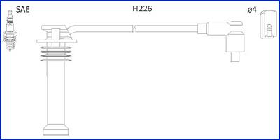 HITACHI 134672 - Augstsprieguma vadu komplekts adetalas.lv