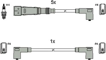 HITACHI 134810 - Augstsprieguma vadu komplekts adetalas.lv