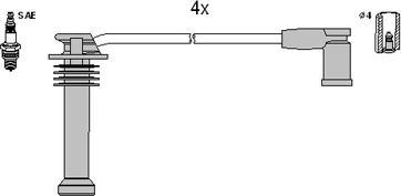 HITACHI 134839 - Augstsprieguma vadu komplekts adetalas.lv