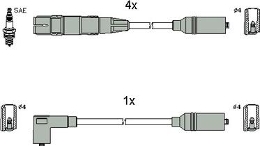 HITACHI 134831 - Augstsprieguma vadu komplekts adetalas.lv