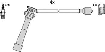 HITACHI 134374 - Augstsprieguma vadu komplekts adetalas.lv