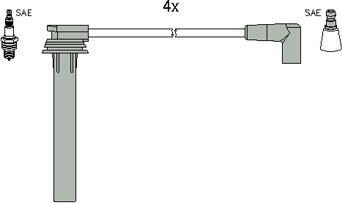 HITACHI 134269 - Augstsprieguma vadu komplekts adetalas.lv