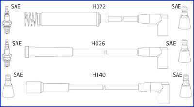 HITACHI 134202 - Augstsprieguma vadu komplekts adetalas.lv