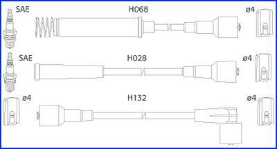 HITACHI 134217 - Augstsprieguma vadu komplekts adetalas.lv