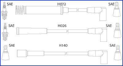 HITACHI 134225 - Augstsprieguma vadu komplekts adetalas.lv