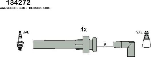 HITACHI 134272 - Augstsprieguma vadu komplekts adetalas.lv