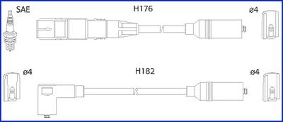 HITACHI 134790 - Augstsprieguma vadu komplekts adetalas.lv