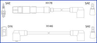 HITACHI 134755 - Augstsprieguma vadu komplekts adetalas.lv