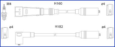 HITACHI 134706 - Augstsprieguma vadu komplekts adetalas.lv