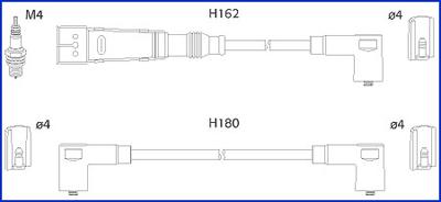 HITACHI 134707 - Augstsprieguma vadu komplekts adetalas.lv