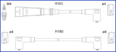 HITACHI 134784 - Augstsprieguma vadu komplekts adetalas.lv