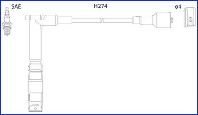 HITACHI 134775 - Augstsprieguma vadu komplekts adetalas.lv