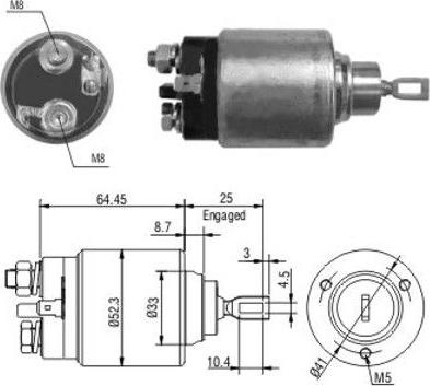 Hoffer 46041 - Ievilcējrelejs, Starteris adetalas.lv