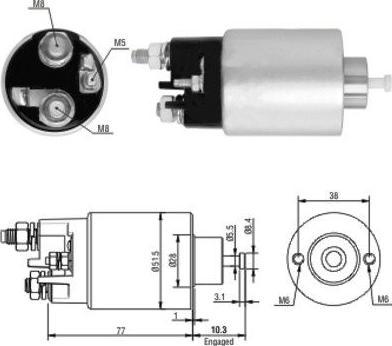 Hoffer 46014 - Ievilcējrelejs, Starteris adetalas.lv