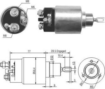 Hoffer 46028 - Ievilcējrelejs, Starteris adetalas.lv