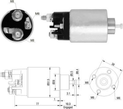 Hoffer 46157 - Ievilcējrelejs, Starteris adetalas.lv