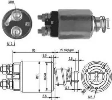 Hoffer 6646119 - Ievilcējrelejs, Starteris adetalas.lv