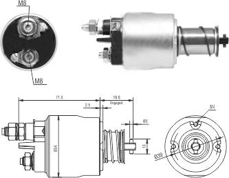 Hoffer 6646311 - Ievilcējrelejs, Starteris adetalas.lv