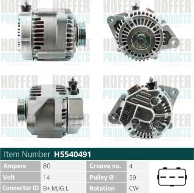 Hoffer H5540491 - Ģenerators adetalas.lv