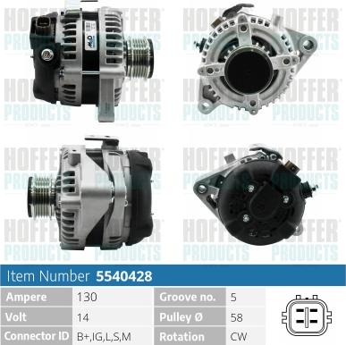 Hoffer H5540428 - Ģenerators adetalas.lv