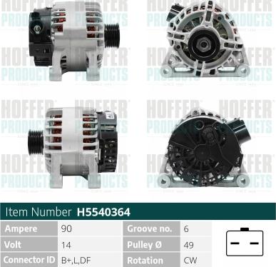 Hoffer H5540364 - Ģenerators adetalas.lv