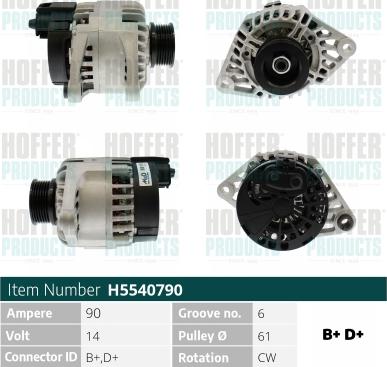 Hoffer H5540790 - Ģenerators adetalas.lv