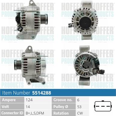 Hoffer H5514288 - Ģenerators adetalas.lv