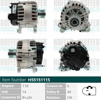 Hoffer H55151115 - Ģenerators adetalas.lv