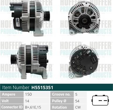 Hoffer H5515351 - Ģenerators adetalas.lv