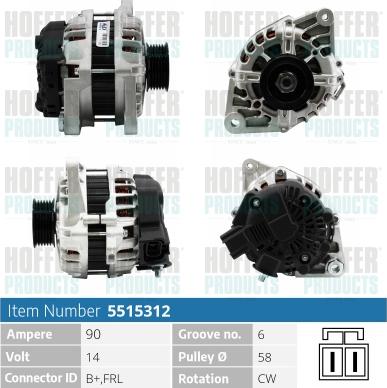 Hoffer H5515312 - Ģenerators adetalas.lv