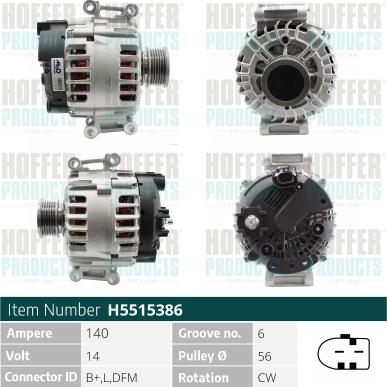 Hoffer H5515386 - Ģenerators adetalas.lv