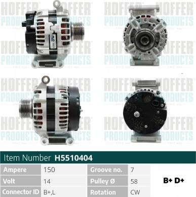 Hoffer H5510404 - Ģenerators adetalas.lv