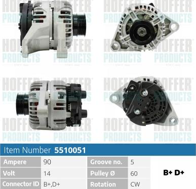 Hoffer H5510051 - Ģenerators adetalas.lv